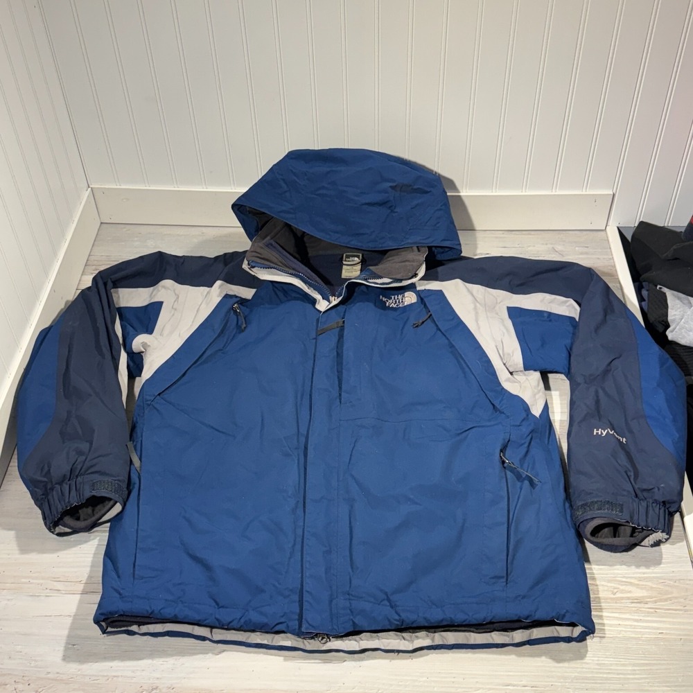 The North Face Hyvent Removable Fleece Lined Hooded Jacket‎ Mens Size L